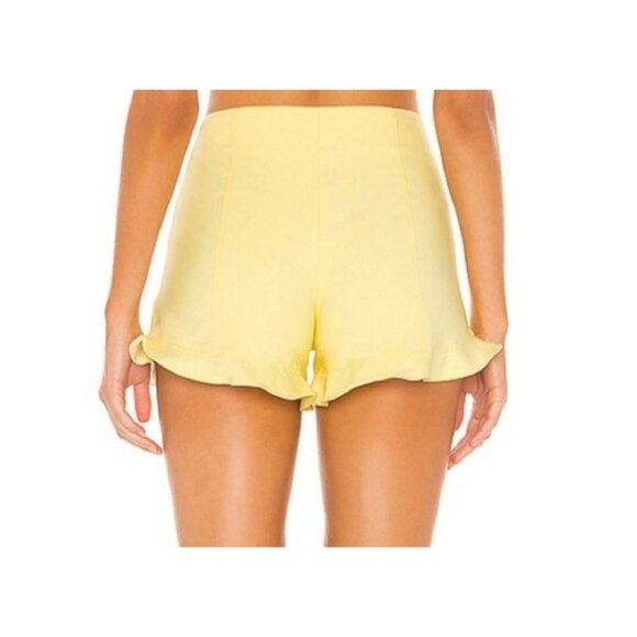 1. State Ruffle Hem Short Yellow Honeysuckle Size 10 - Picture 2 of 8